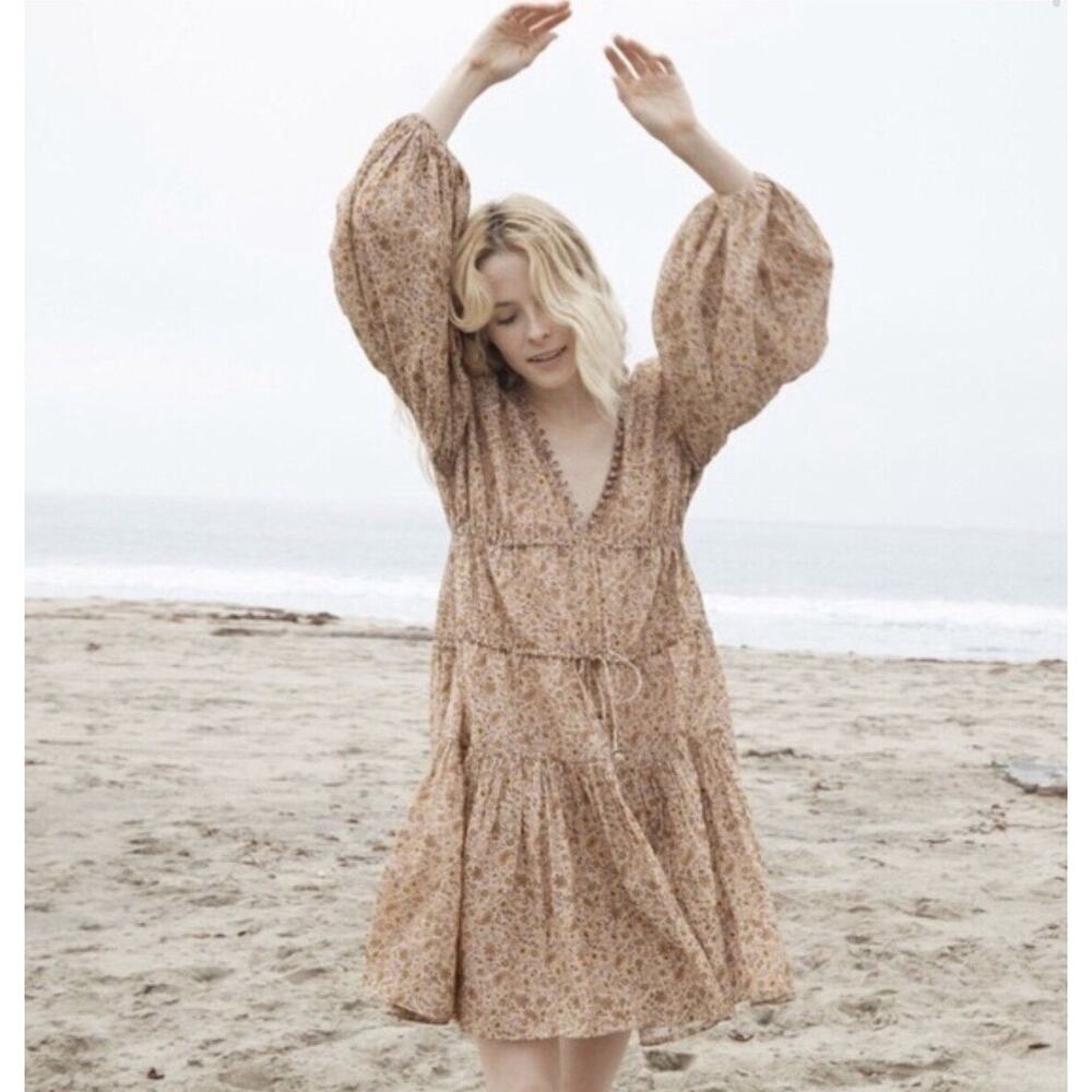 Doen Floral Mini Dress in Brown